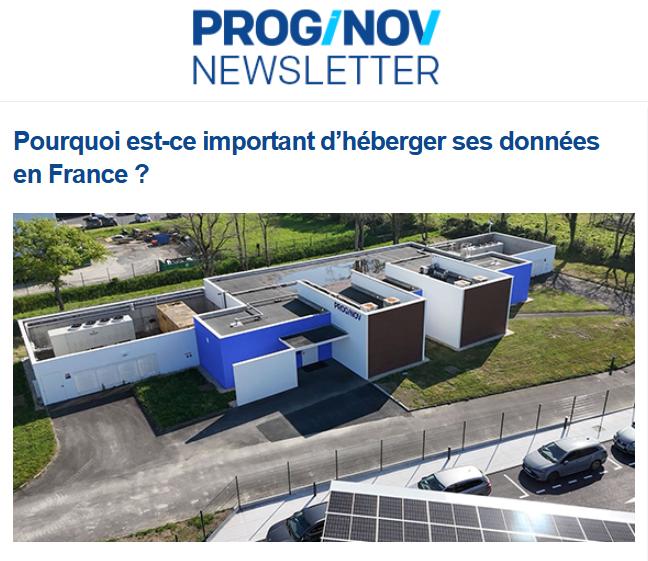 Proginov héberge ses données en France