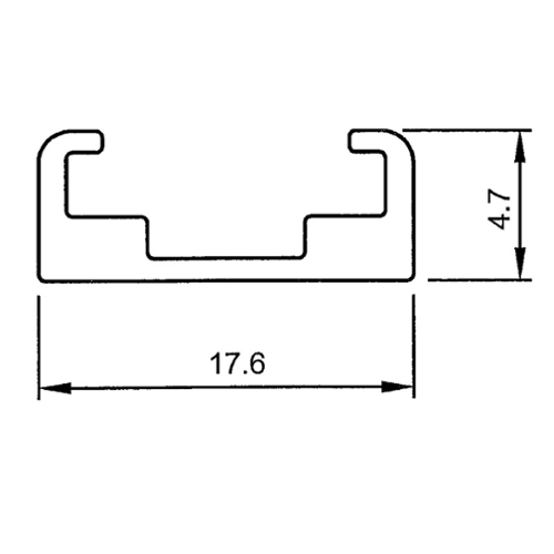 aluminium rail - cut from 1m to 4m
