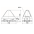 Pyramid-shaped strobe & sound combi