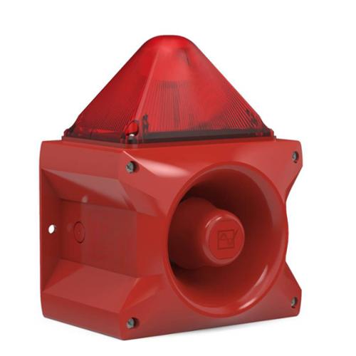 Combiné sirène 122 dB feu flash 10J IP66